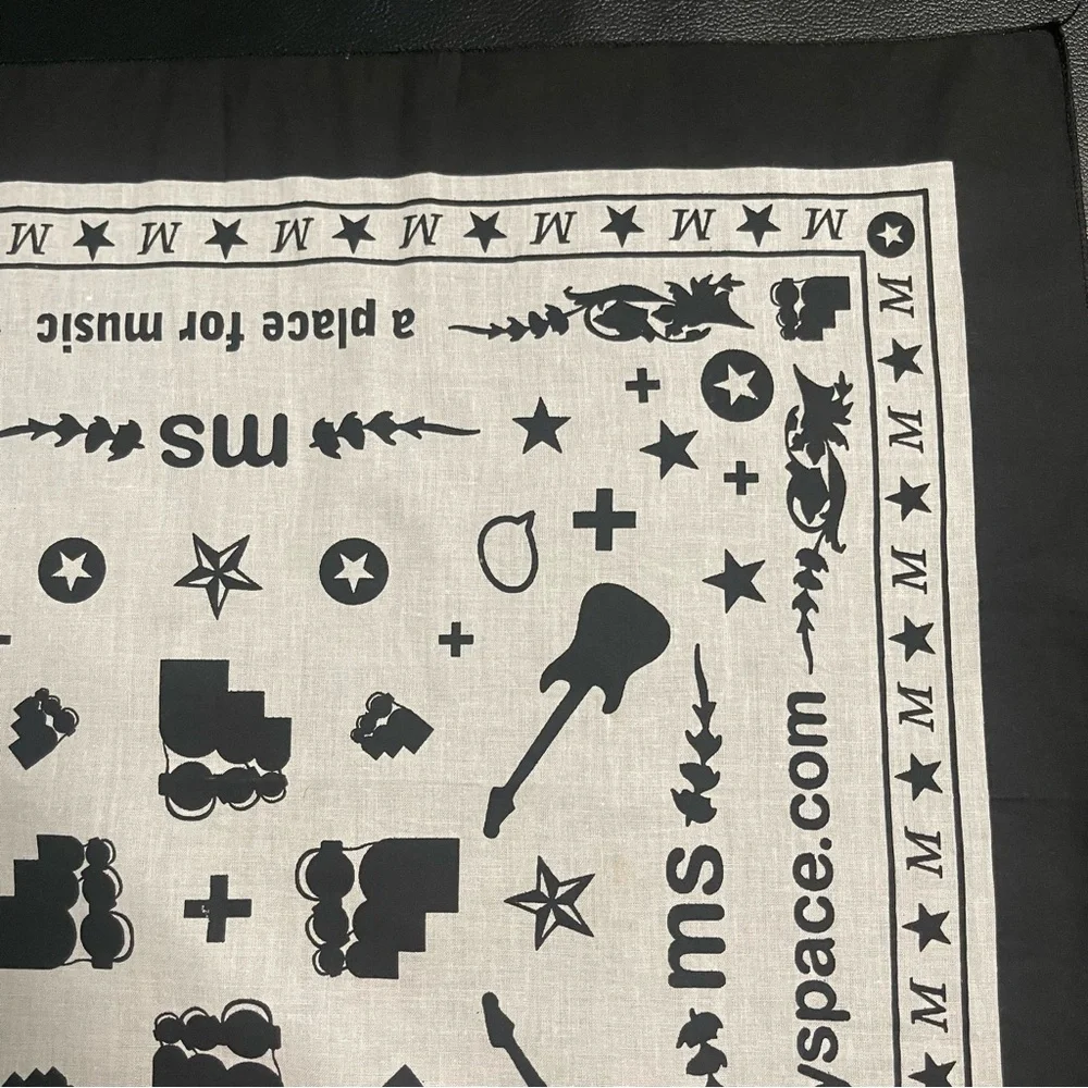 Rare Vintage MySpace Promotional Bandana warped tour early‎ 2000’s - Picture 2 of 7